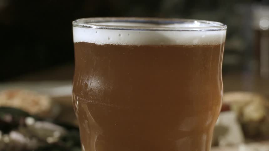 A glass is filled to the top