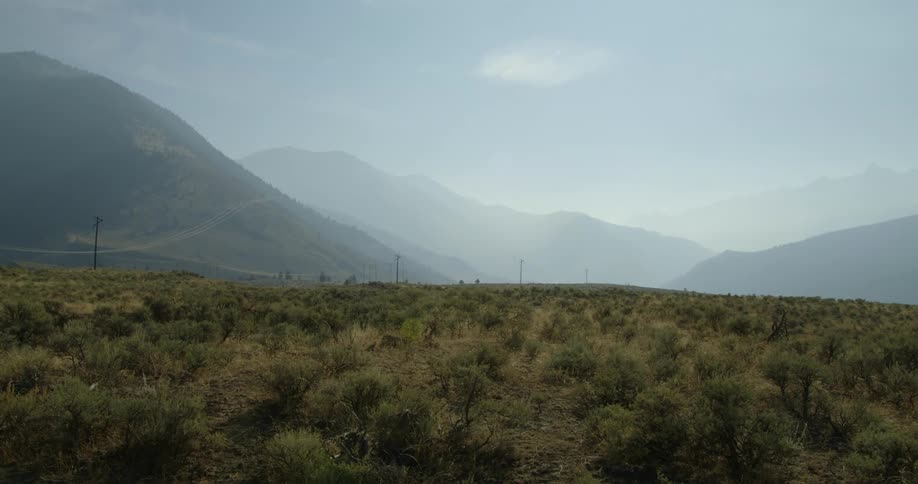 Heavy fog covers the mountains