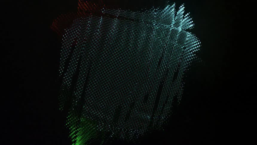 The graphic moves and sways