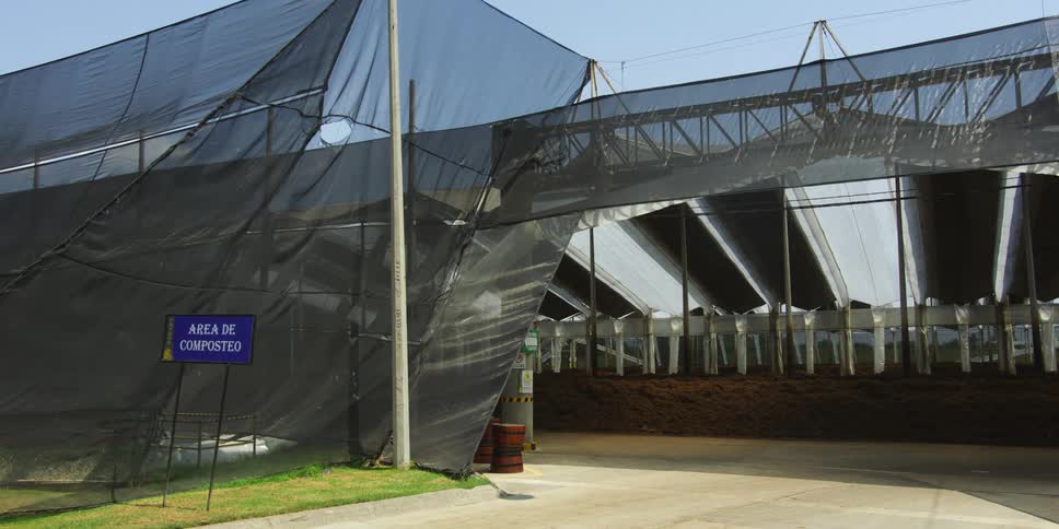 Exterior view of composting area