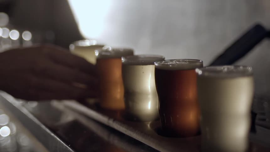 A tray of beers