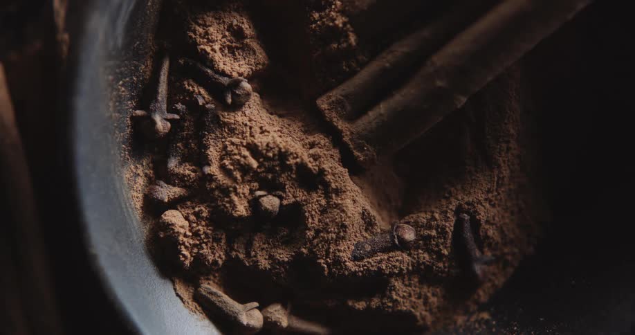 A bowl of chocolate ingredients is displayed