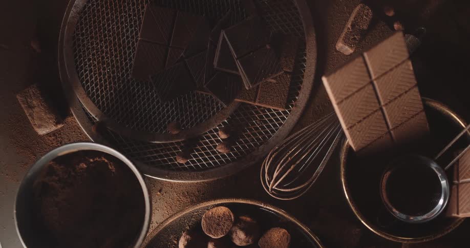 Chocolate is in all the pots and containers