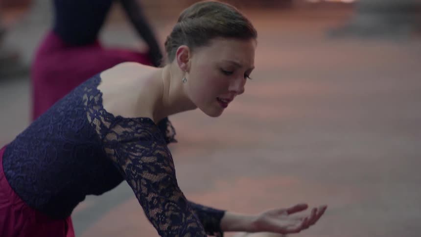 Women are dancing on the floor
