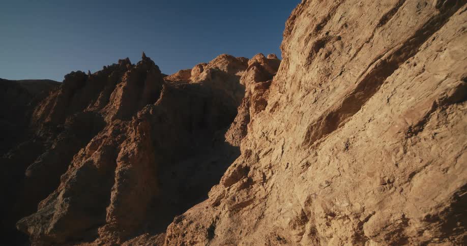 Aerial view of mountains are displayed
