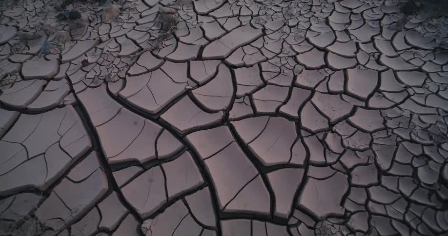 Cracked dirt ground in nature