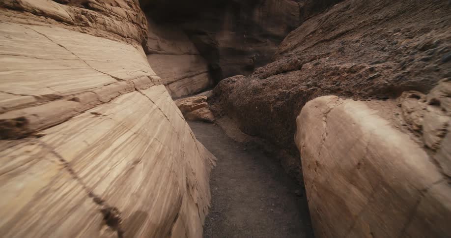 A path runs through the cavern