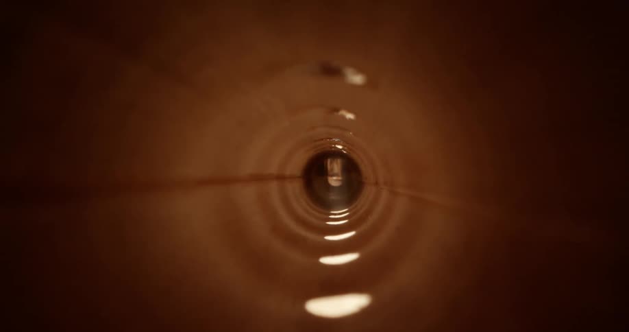Extreme close up interior view of a flute