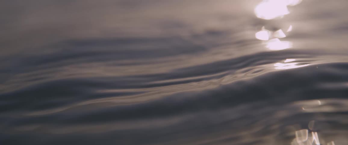 The sun reflects off sea waves