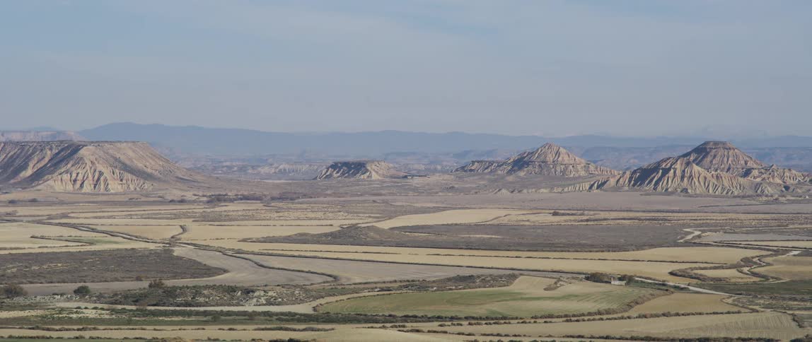 An aerial view of a large landscape
