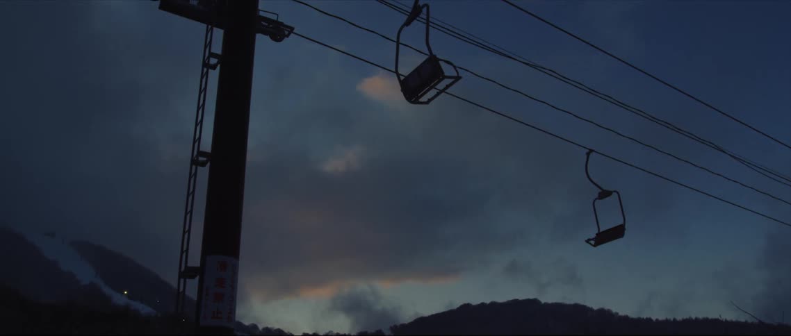 A gondola at a mountain range