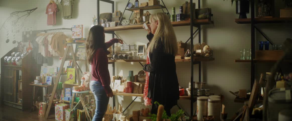 Two women shop in the store