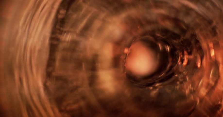 Rapidly spinning water forms vortex