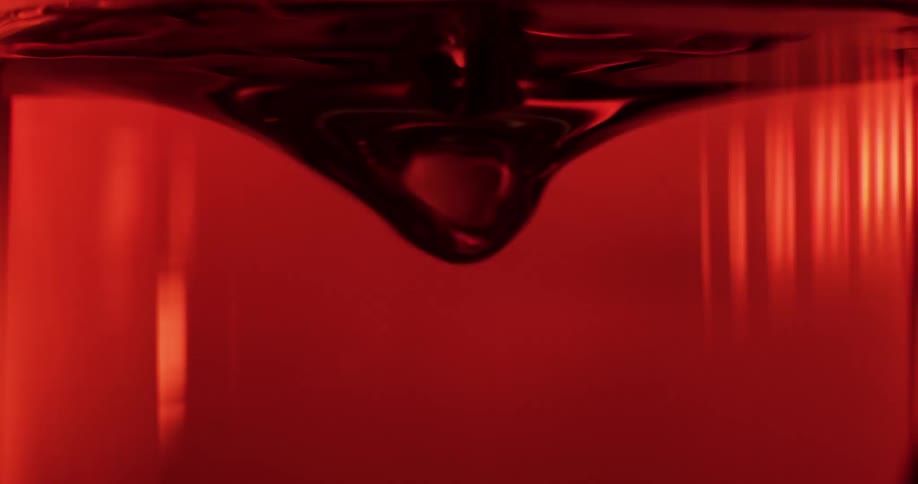Close up view of water droplets is displayed