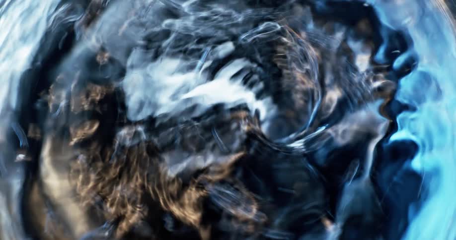 The water is spinning in a circle
