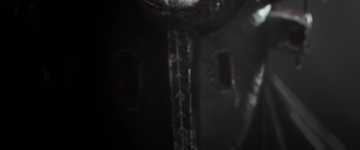 Close up of a painted tribal mask