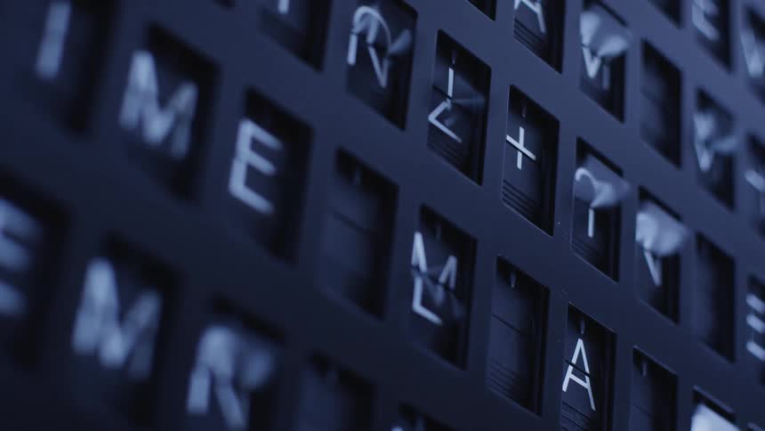 Letter flash across a sign and spell the word go