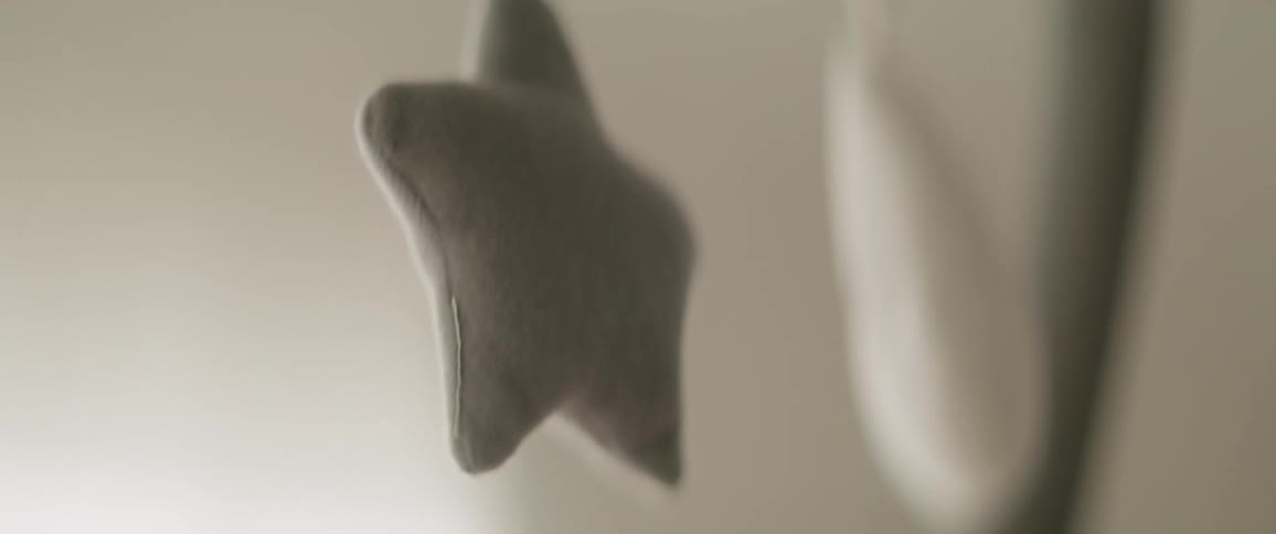 Close up of crib mobile