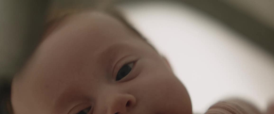 Baby moves around while lying down
