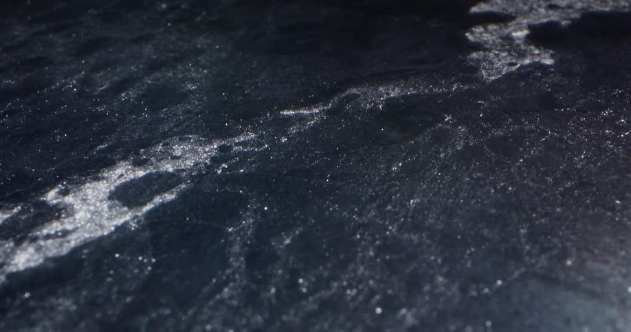 The ice is melting and flowing
