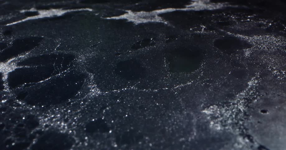 The ice slowly melts