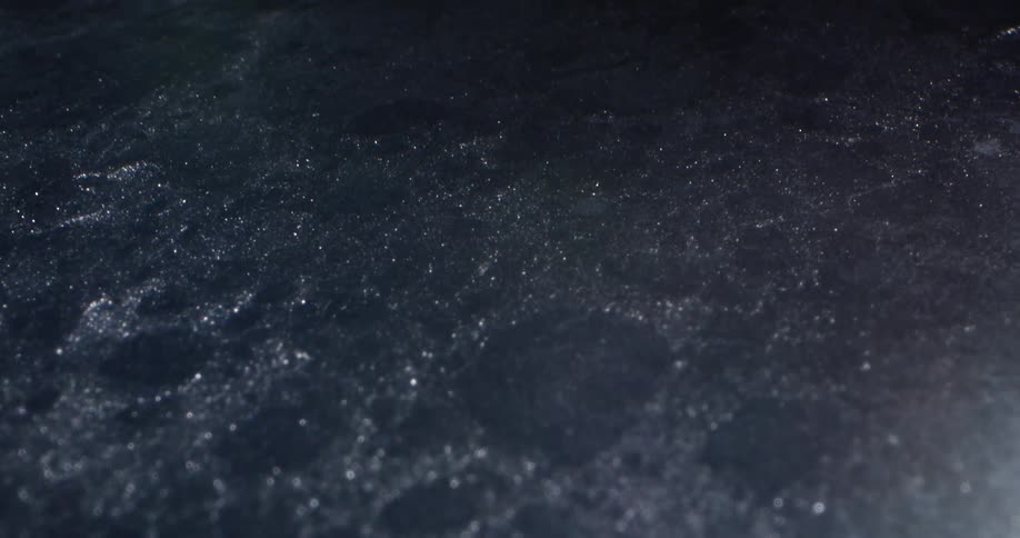 The ice slowly begins to melt