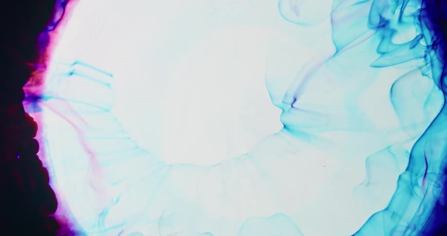 Colorfulmixture expands and contracts glowing bright at the center