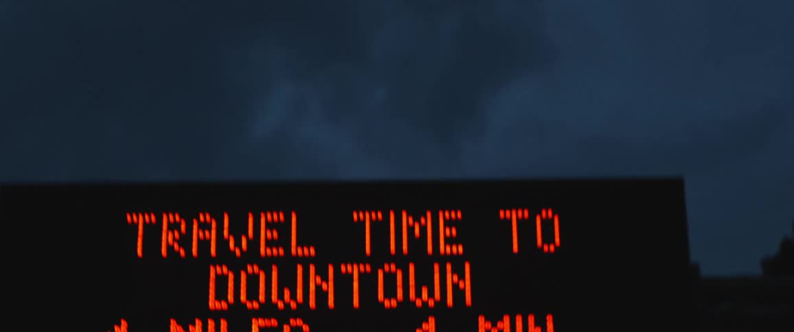 There is a sign on the freeway that you can see while driving