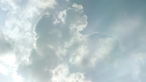 Clouds move across a sky above