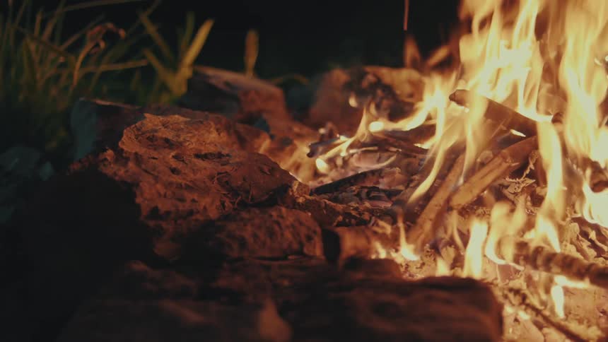 Close up of bonfire