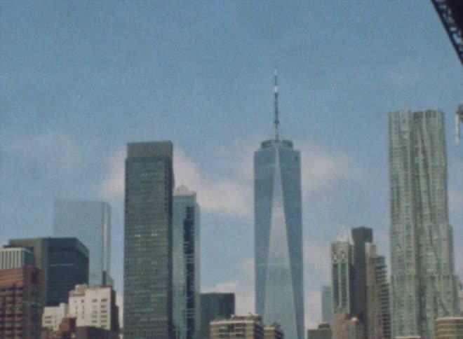 One world trade center towers over nearby skyscrapers