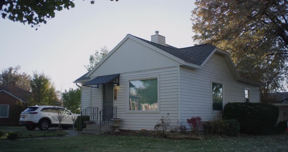 Exterior view of country house in the countryside