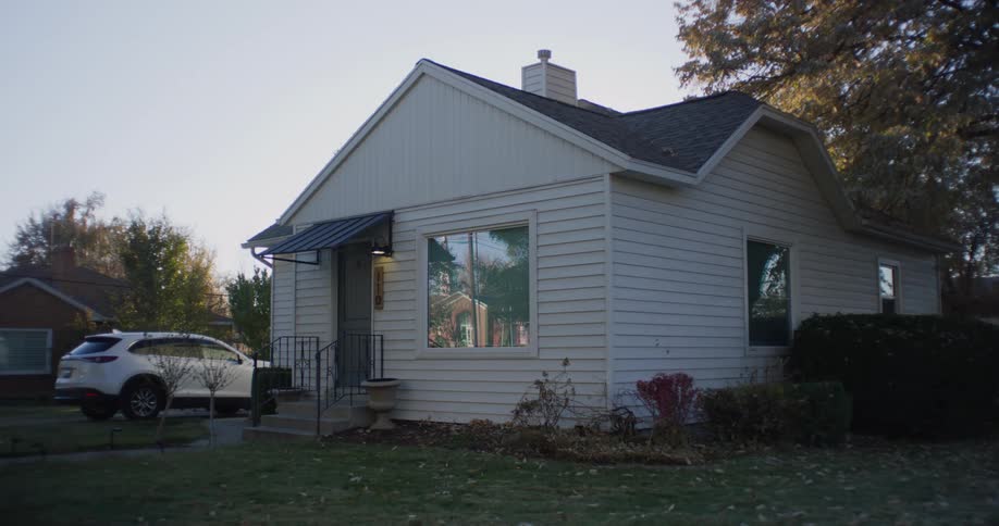 Exterior view of detached house in the countryside