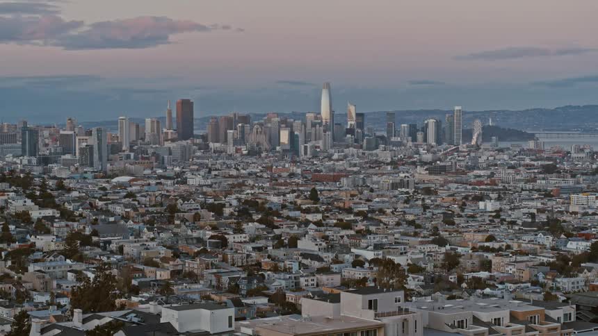 An aerial view of downtown San Francisco