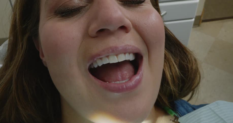 A patient is nervous in the dentist chair