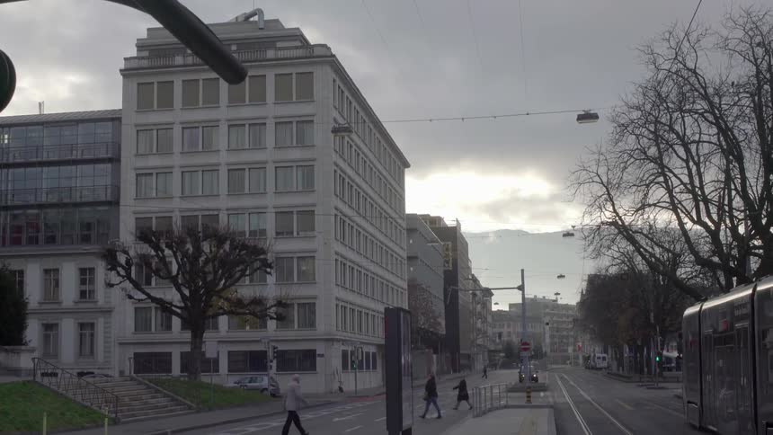 A city on a cloudy day