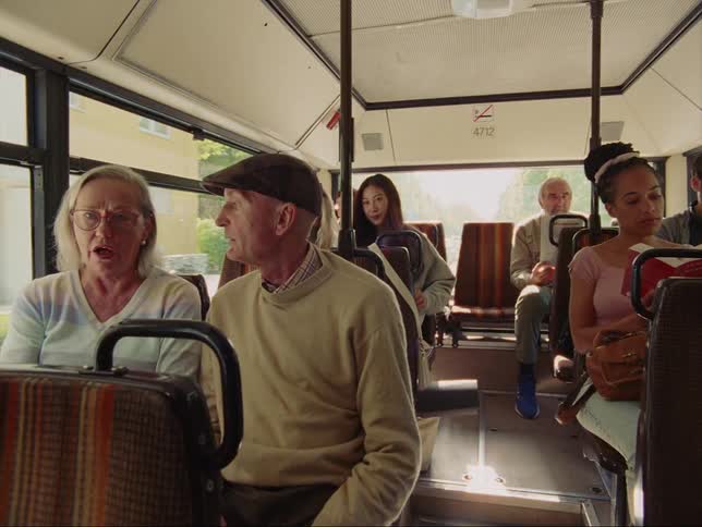 People are riding the bus