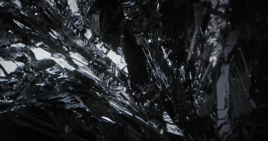 Close up of transparent solid crystal