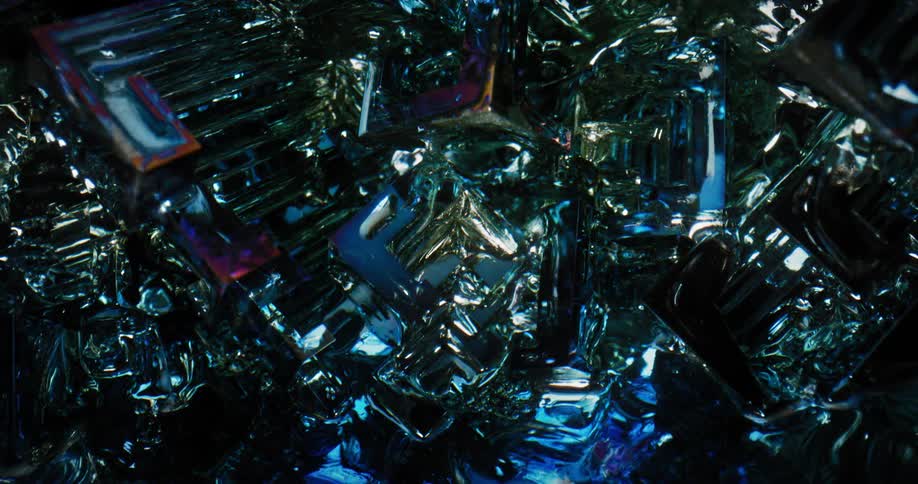 Lights shining on minerals