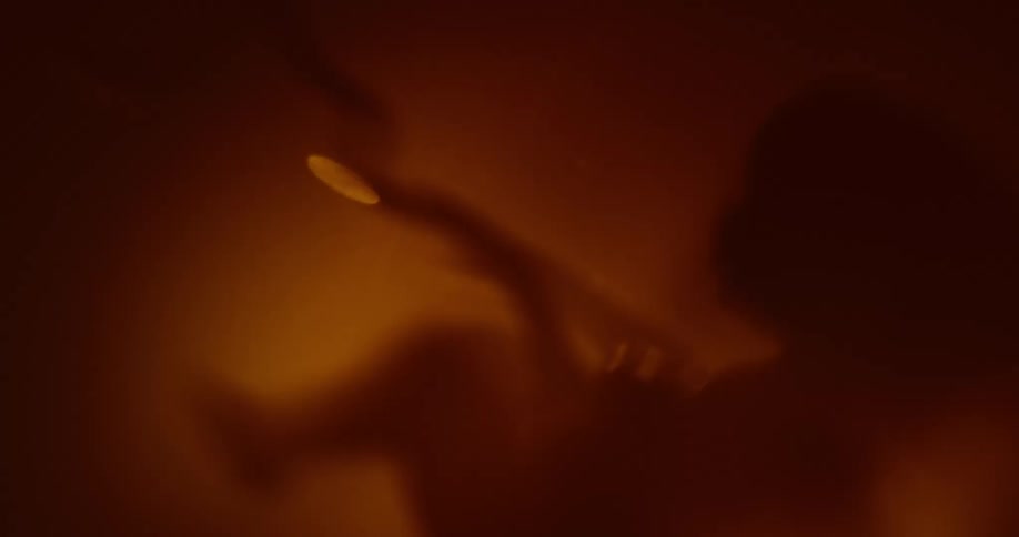 The infant is floating in the womb