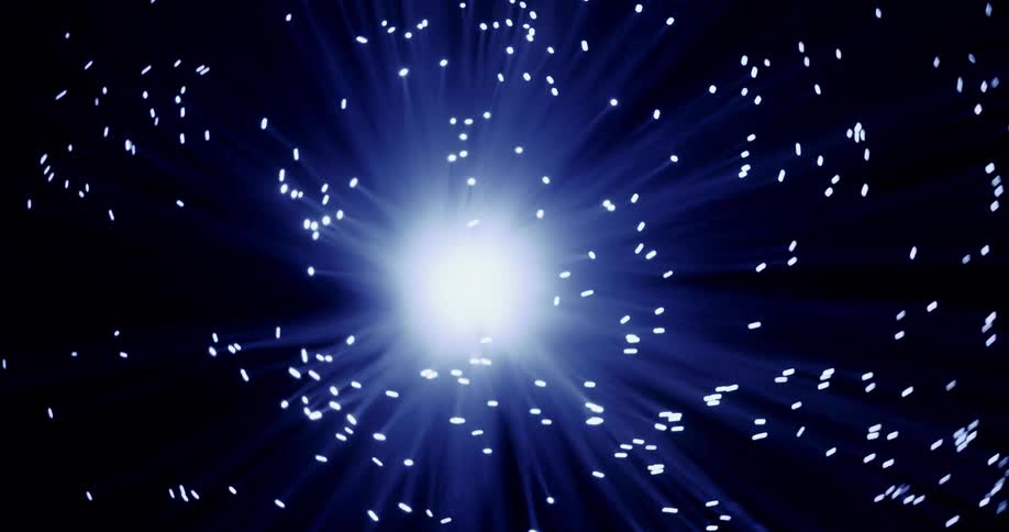 Spinning flecks of different colors of light