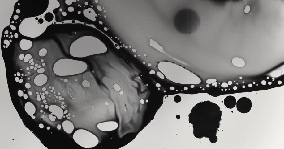 The black and white liquid mix