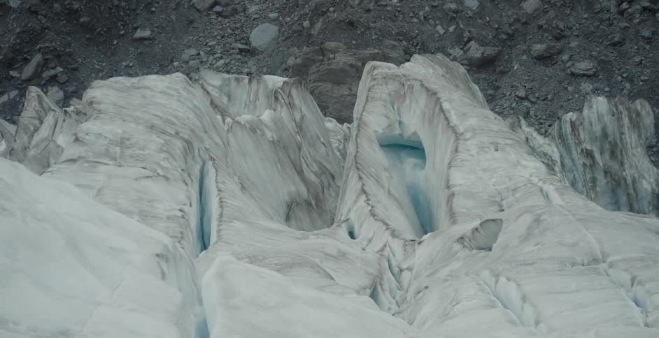 Ice on a mountain range