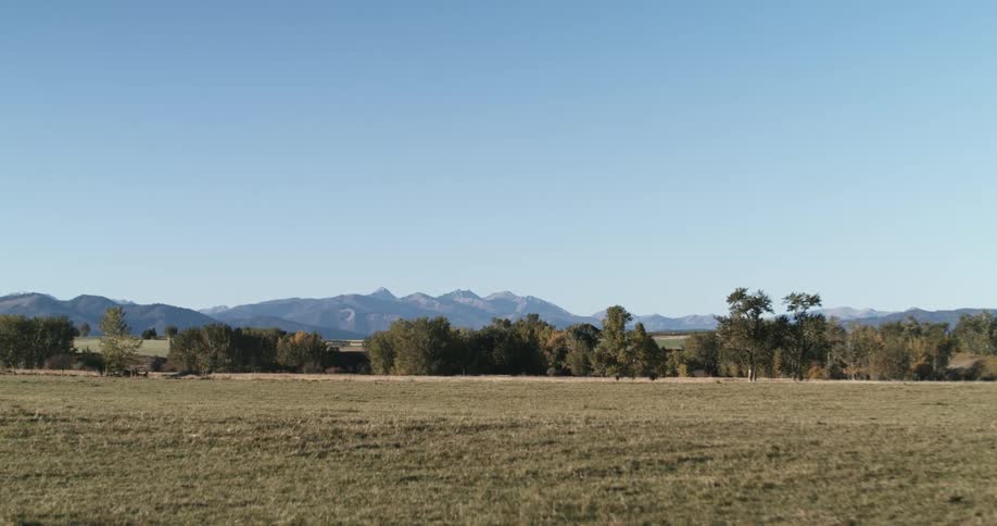 A large field in the countryside on a clear day