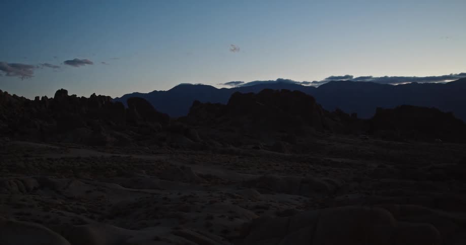 The view is of the desert in the morning