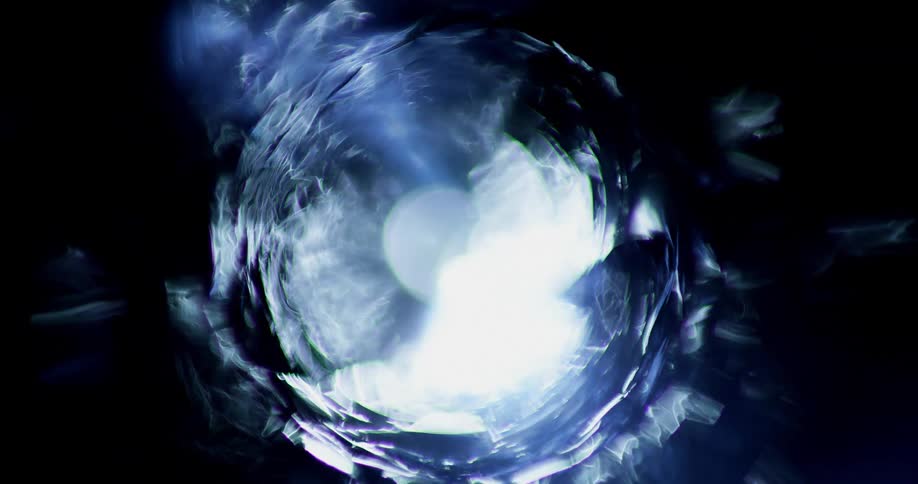 Bright light shines through translucent crystal creating sparkle and glare
