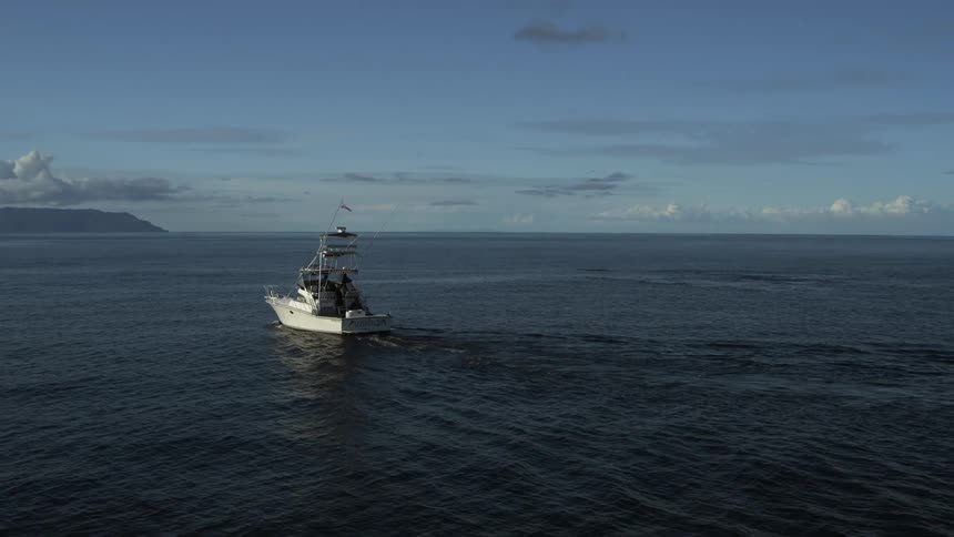 Boat off the coast of catalina island