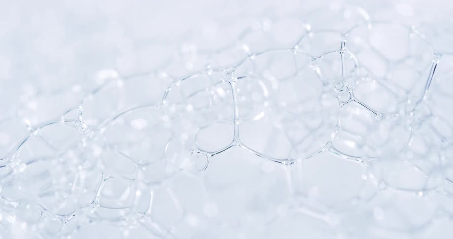 Light reflects on the bubbles