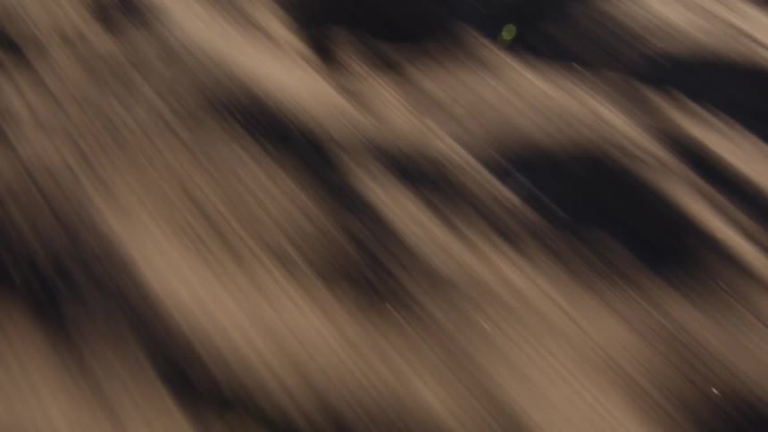 Traveling over uneven brown terrain