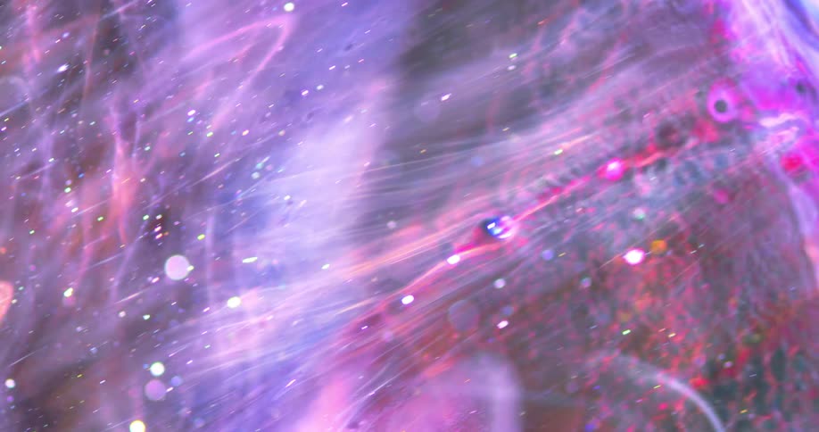 A digital red black and blue pattern mimics a galaxy